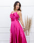 VESTIDO ALCINHA DRAPEADO RODADO